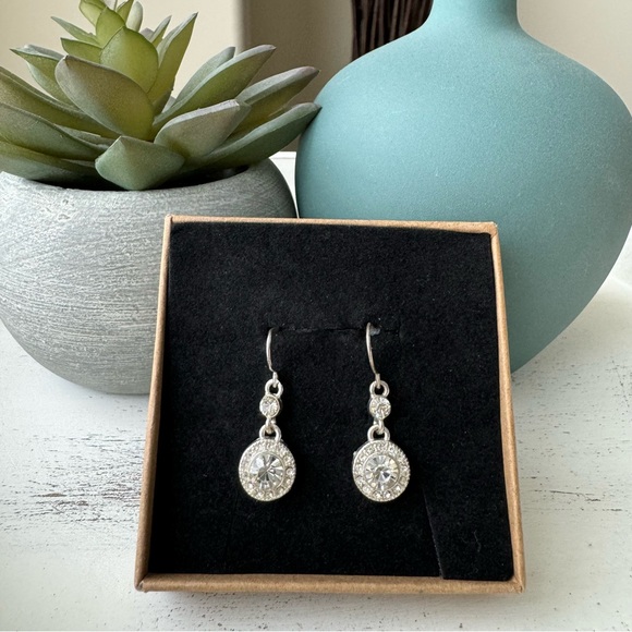 Sparking Cubic Zirconia Dangling Silver Earrings - Picture 5 of 5